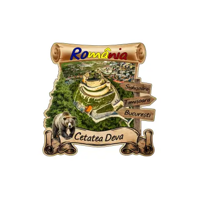 Cetatea deva, romania, magnet papirus, model mgs 209